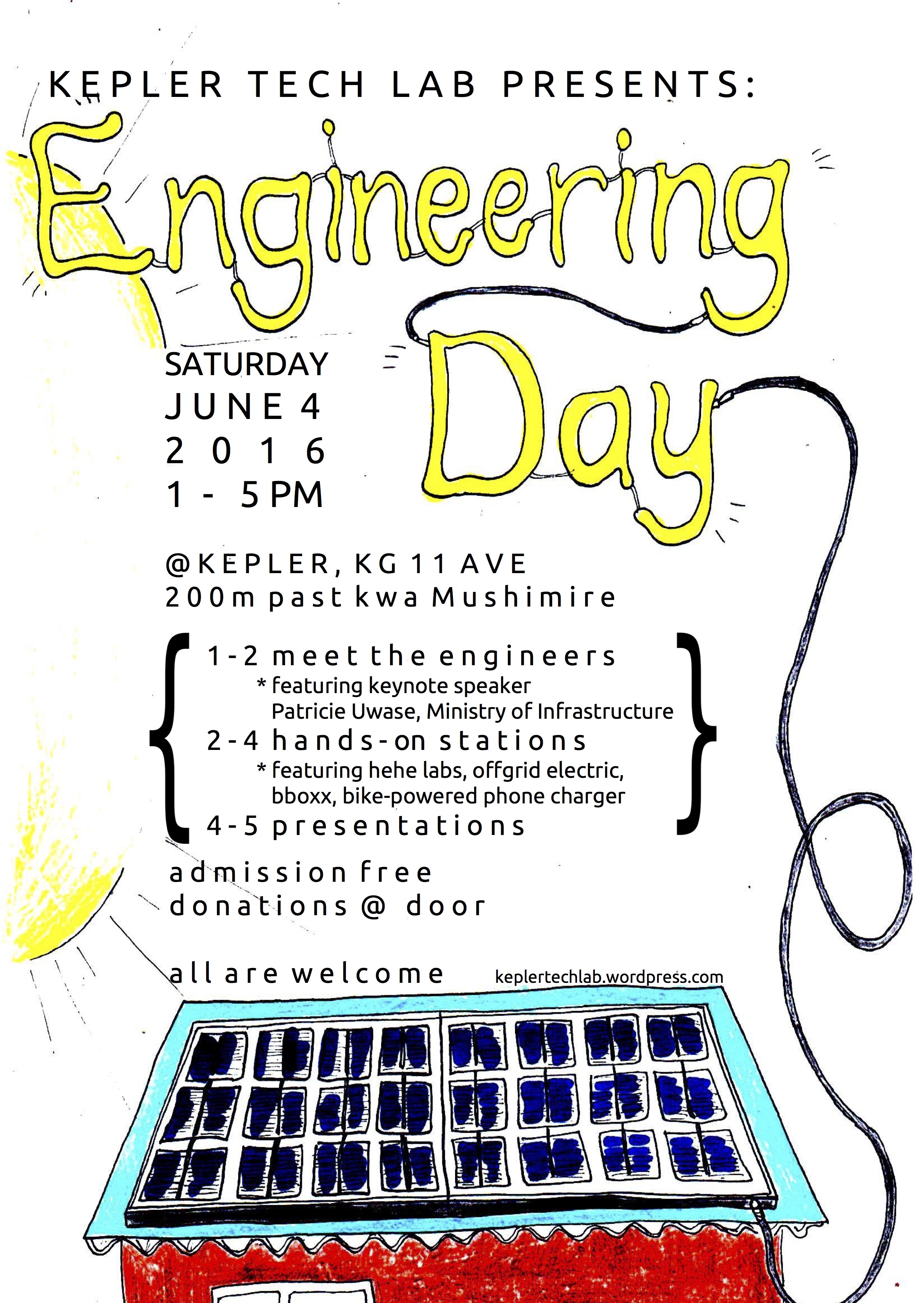 Engineering Day Saturday June 4 Kepler Tech Lab
